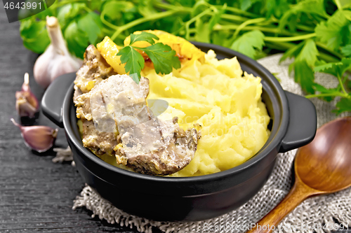 Image of Liver with oranges and potatoes on board