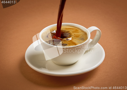 Image of cup of pouring coffee