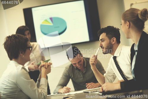 Image of startup business team on meeting at modern office
