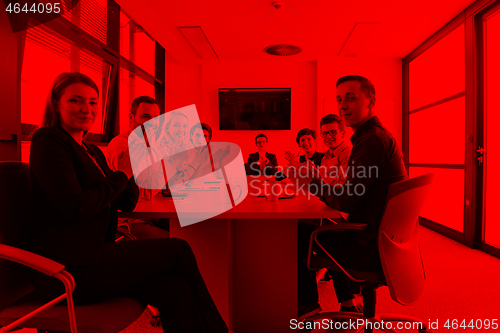 Image of Group of young people meeting in startup office