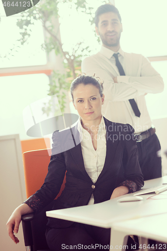 Image of portrait of business couple at office