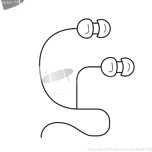 Image of Earpieces line icon.