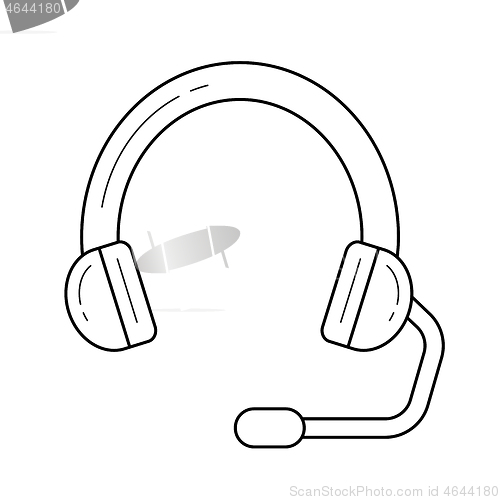Image of Headset line icon.