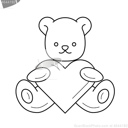 Image of Gift vector line icon.