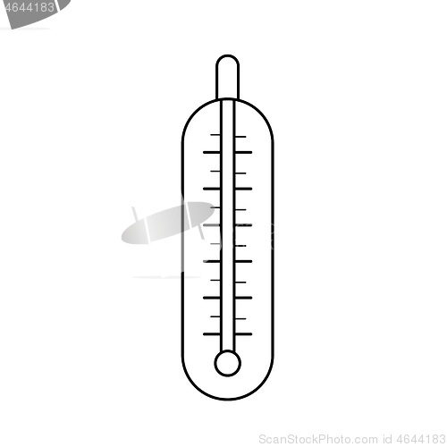 Image of Medical thermometer line icon.