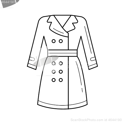 Image of Coat vector line icon.