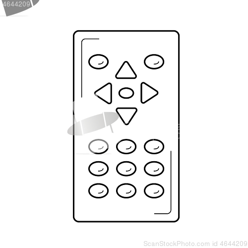 Image of Remote control line icon.