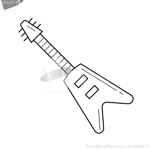 Image of Electric guitar line icon.