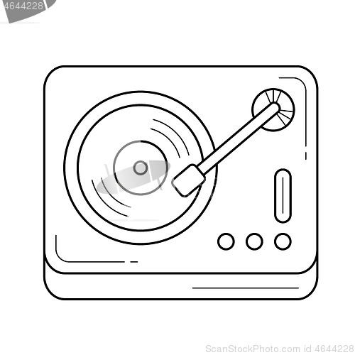 Image of Vinyl record player line icon.