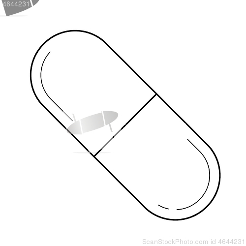 Image of Pill line icon.