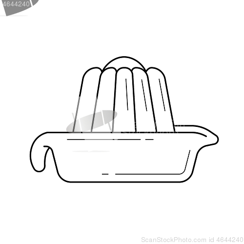 Image of Lemon squeezer vector line icon.