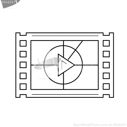 Image of Video frame line icon.