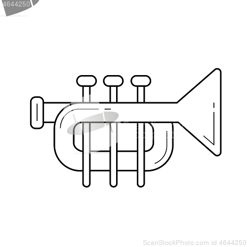 Image of Trumpet line icon.