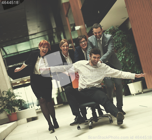 Image of business people group have fun