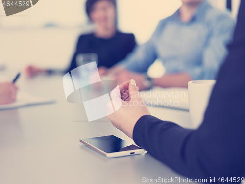 Image of Business Team At A Meeting at modern office building
