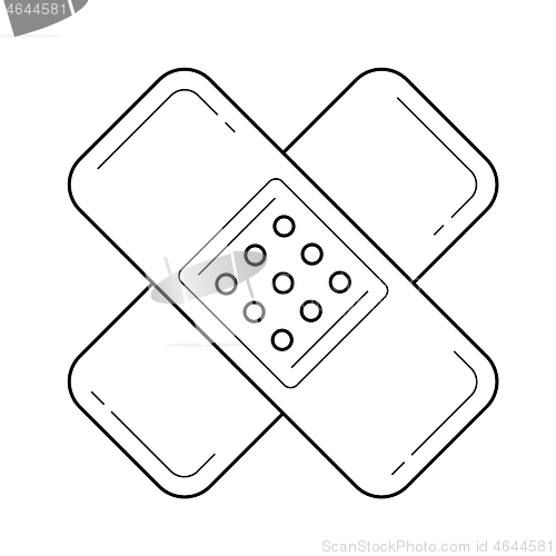 Image of Band aid line icon.