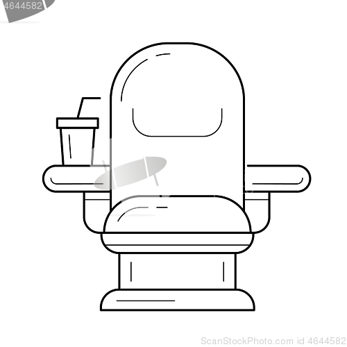 Image of Cinema chair line icon.