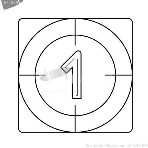 Image of Countdown line icon.