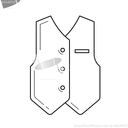 Image of Groom clothing vector line icon.