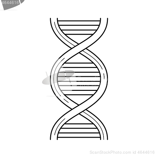 Image of DNA line icon.