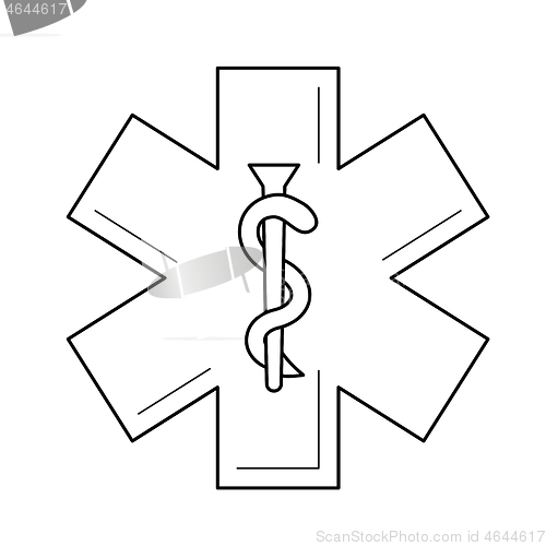 Image of Health care symbol line icon.