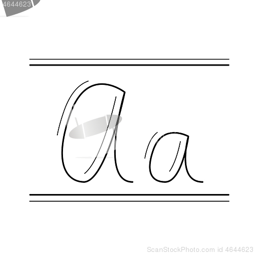 Image of Handwriting vector line icon.