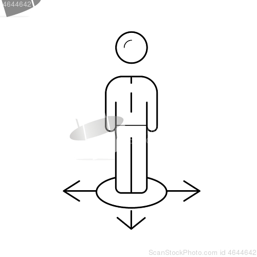 Image of Business way vector line icon.