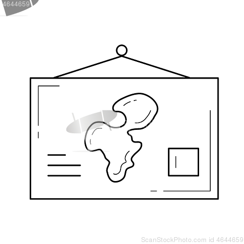 Image of World map vector line icon.