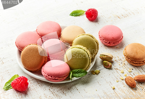 Image of plate of various macaroons