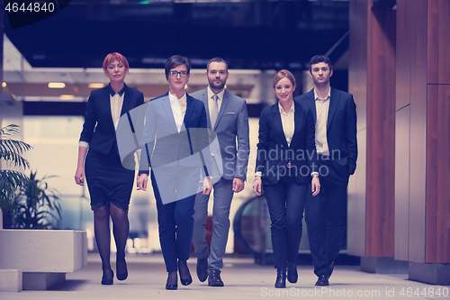 Image of business people team walking