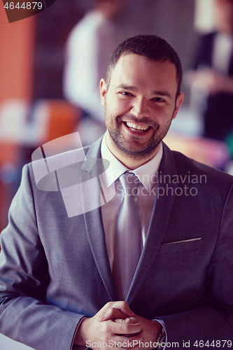 Image of young business man portrait  at modern office