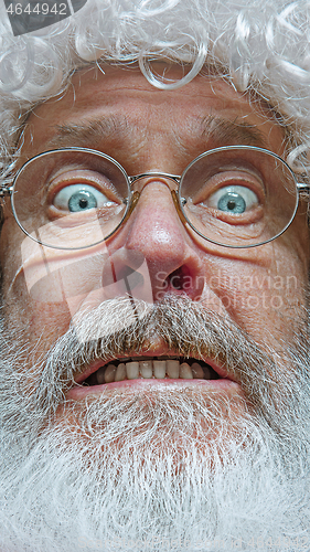 Image of Santa Claus with surprised expression.