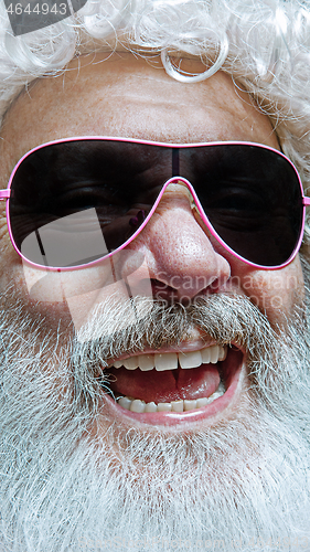 Image of Portrait of happy Santa Claus. Christmas celebration concept.