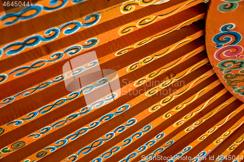 Image of National decoration of yurt in Mongolia