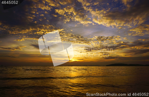 Image of Tropical sea sunset on the beach