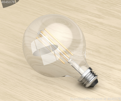 Image of Decorative LED bulb on wood