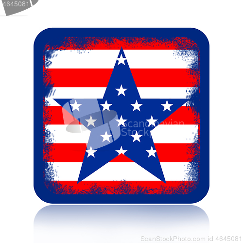 Image of American flag grunge icon