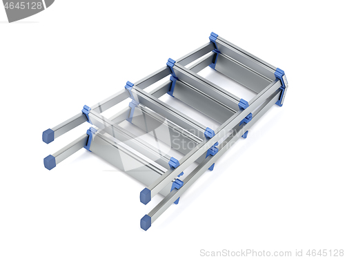 Image of Foldable aluminum stepladder