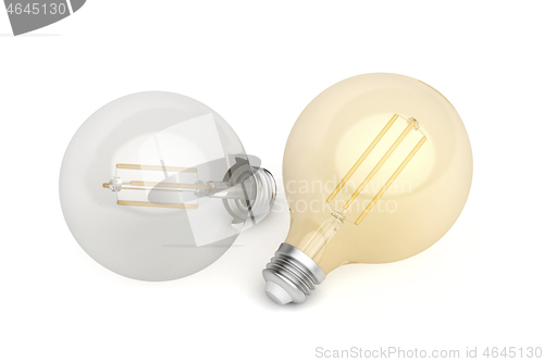 Image of LED bulbs with different color temperature
