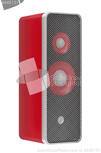 Image of Red speaker on white