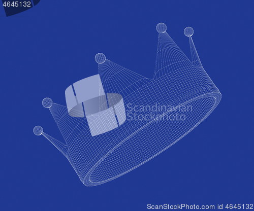 Image of 3d model of crown