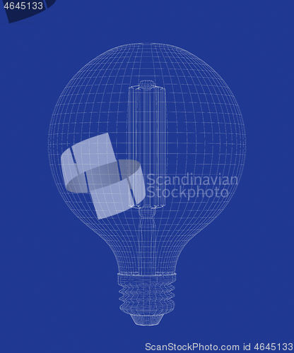 Image of 3d model of led bulb