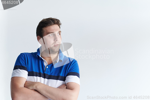 Image of portrait of casual startup businessman wearing a T-shirt