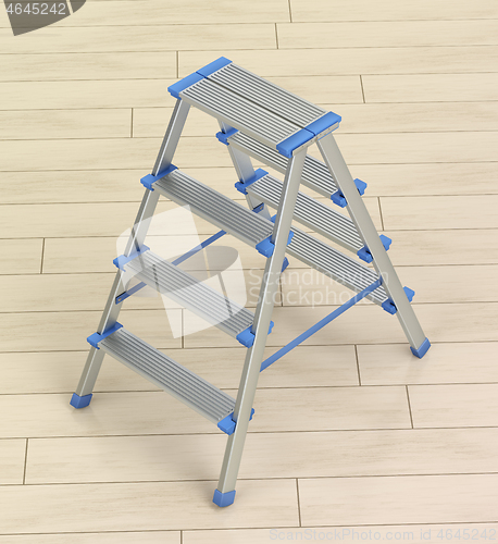 Image of Ladder on wooden floor