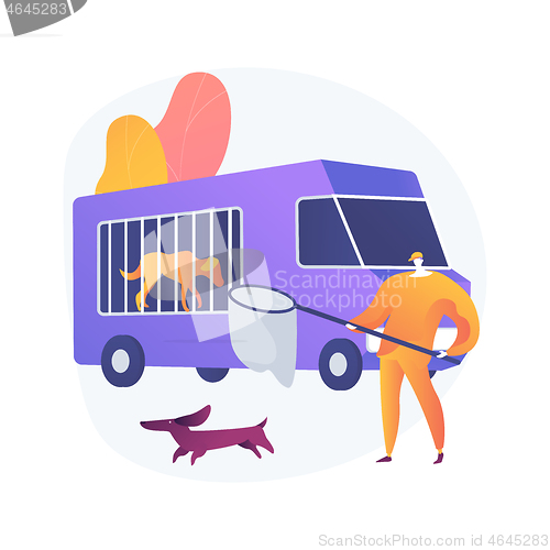 Image of Animal control service abstract concept vector illustration.