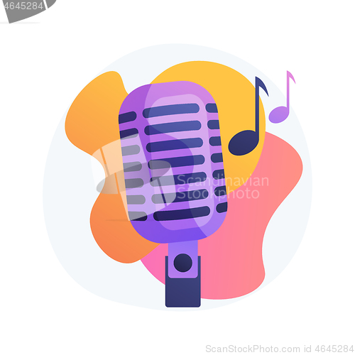 Image of Popular music abstract concept vector illustration.