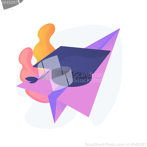 Image of Brain drain abstract concept vector illustration.