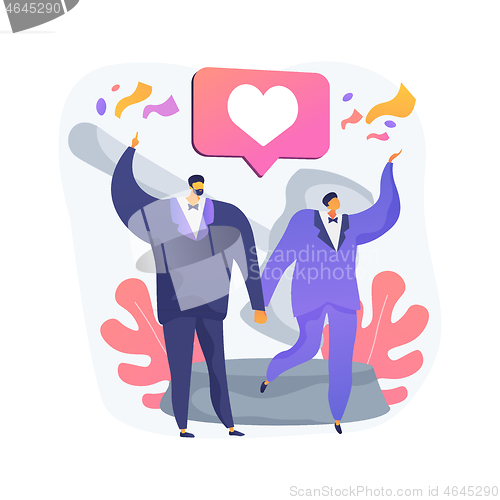 Image of Civil union abstract concept vector illustration.