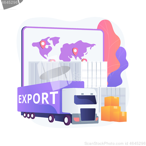 Image of Export control abstract concept vector illustration.