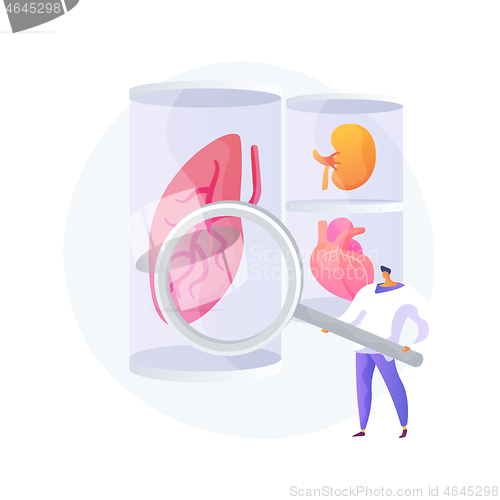 Image of Lab-grown organs abstract concept vector illustration.